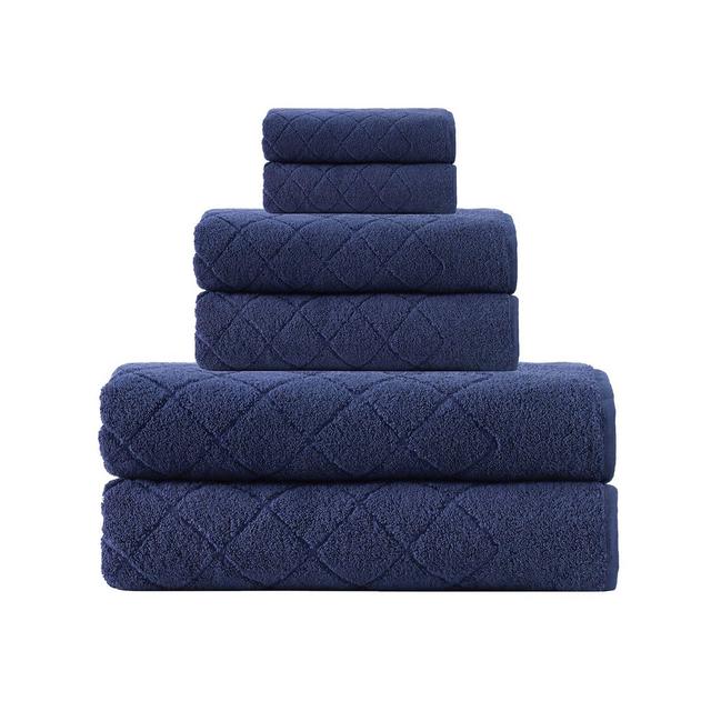 Enchante Home Gracious 6-Piece Bath Towel Set in Navy