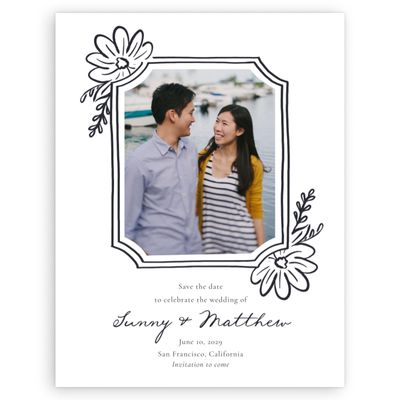 White Wedding Digital Save the Date - Katinka Photo