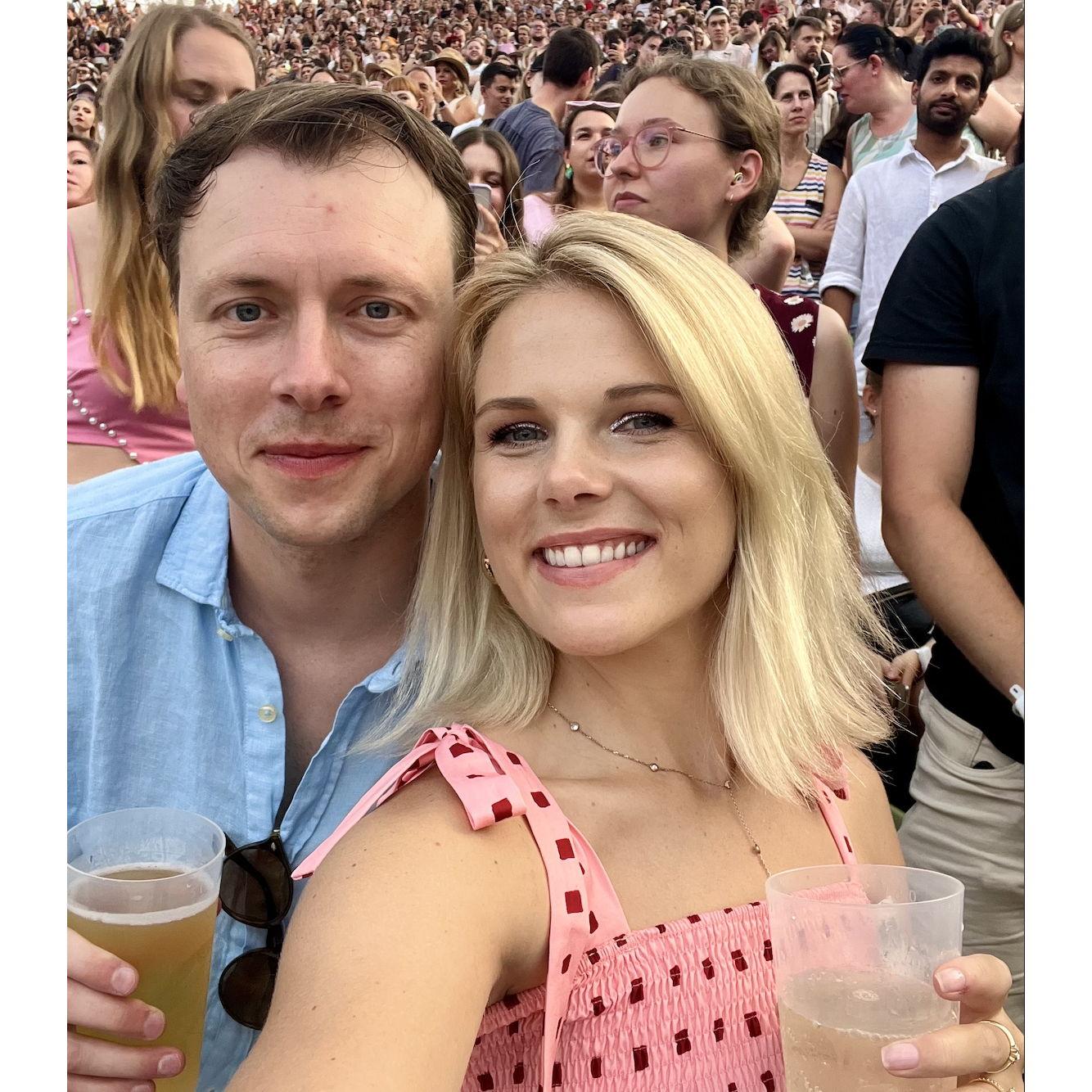 At the Era's tour in Munich! We had so much fun. Julian knew a surprising amount of the words.