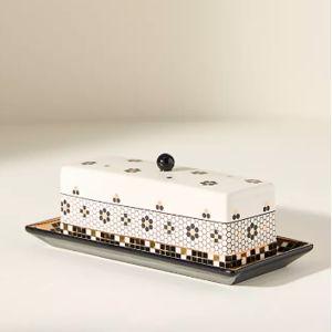 The Bistro Tile Stoneware Butter Dish