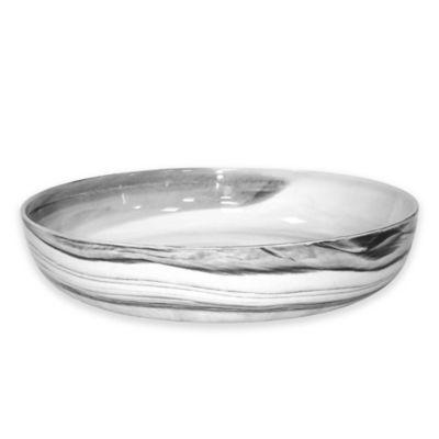 Artisanal Kitchen Supply® 13-Inch Coupe Marbleized Serving Bowl in Black/White