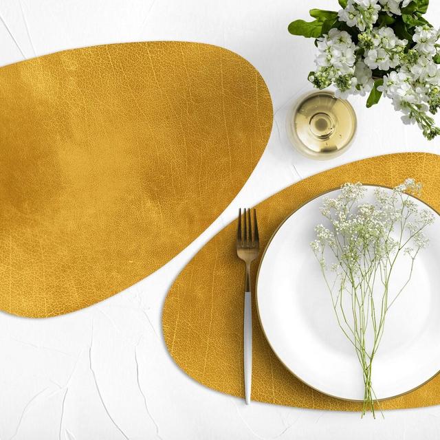 Handmade Gold Vinyl Placemats