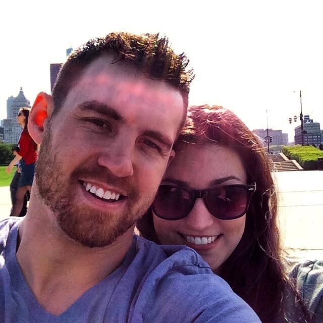 Our first photo together in April 2014!