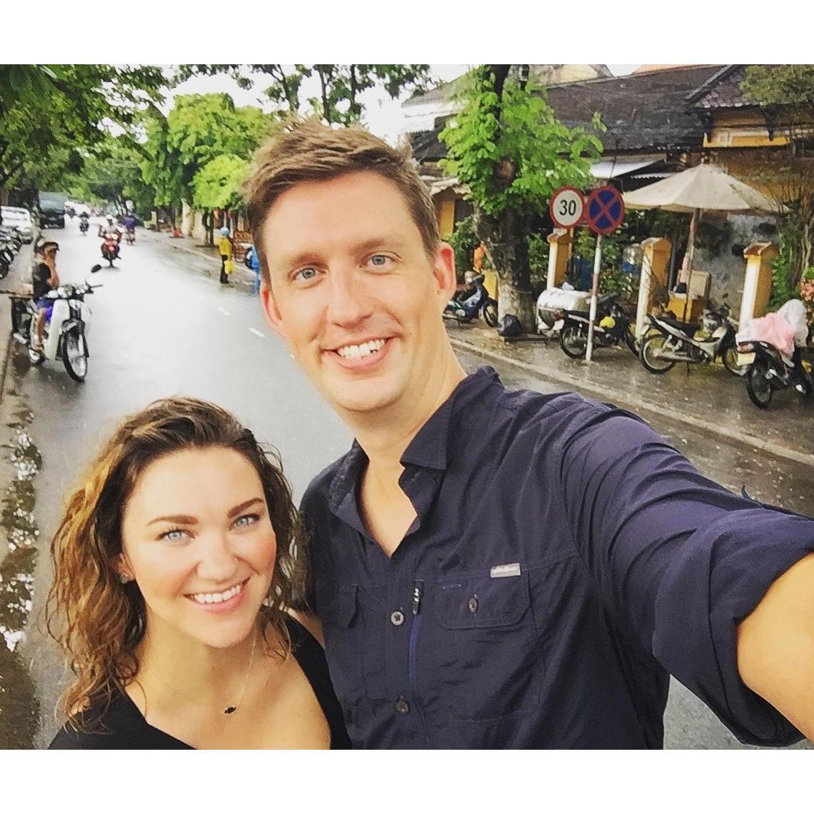 Hoi An, Vietnam just after we tried Anthony Bourdain's favorite Banh Mi sandwich [2016]