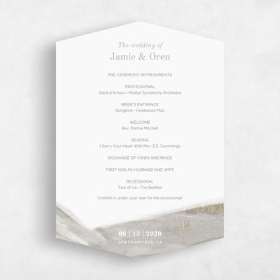 Grey Diamond Wedding Program - Larimer