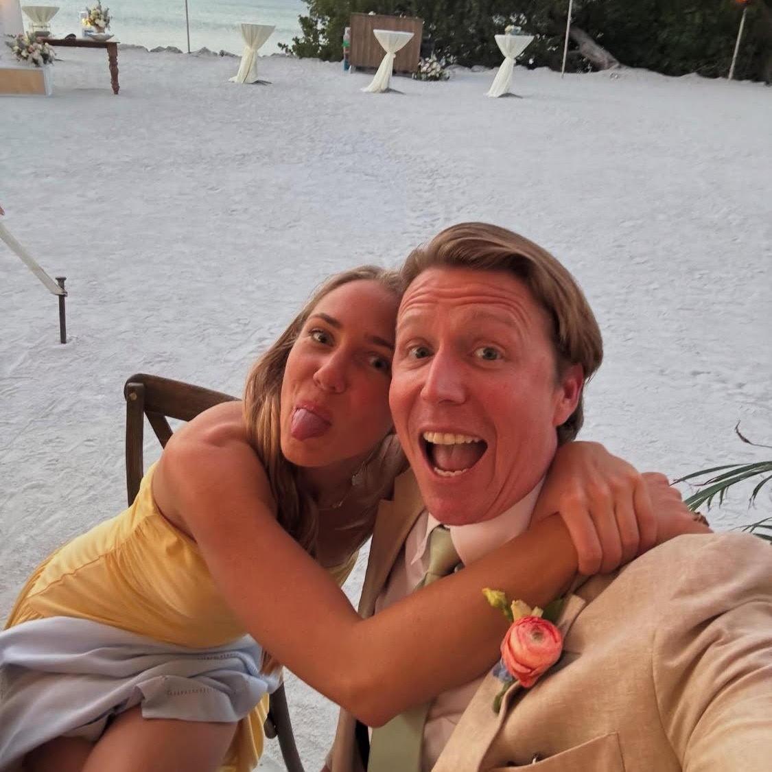 Having a blast at Dak and Regan's wedding!