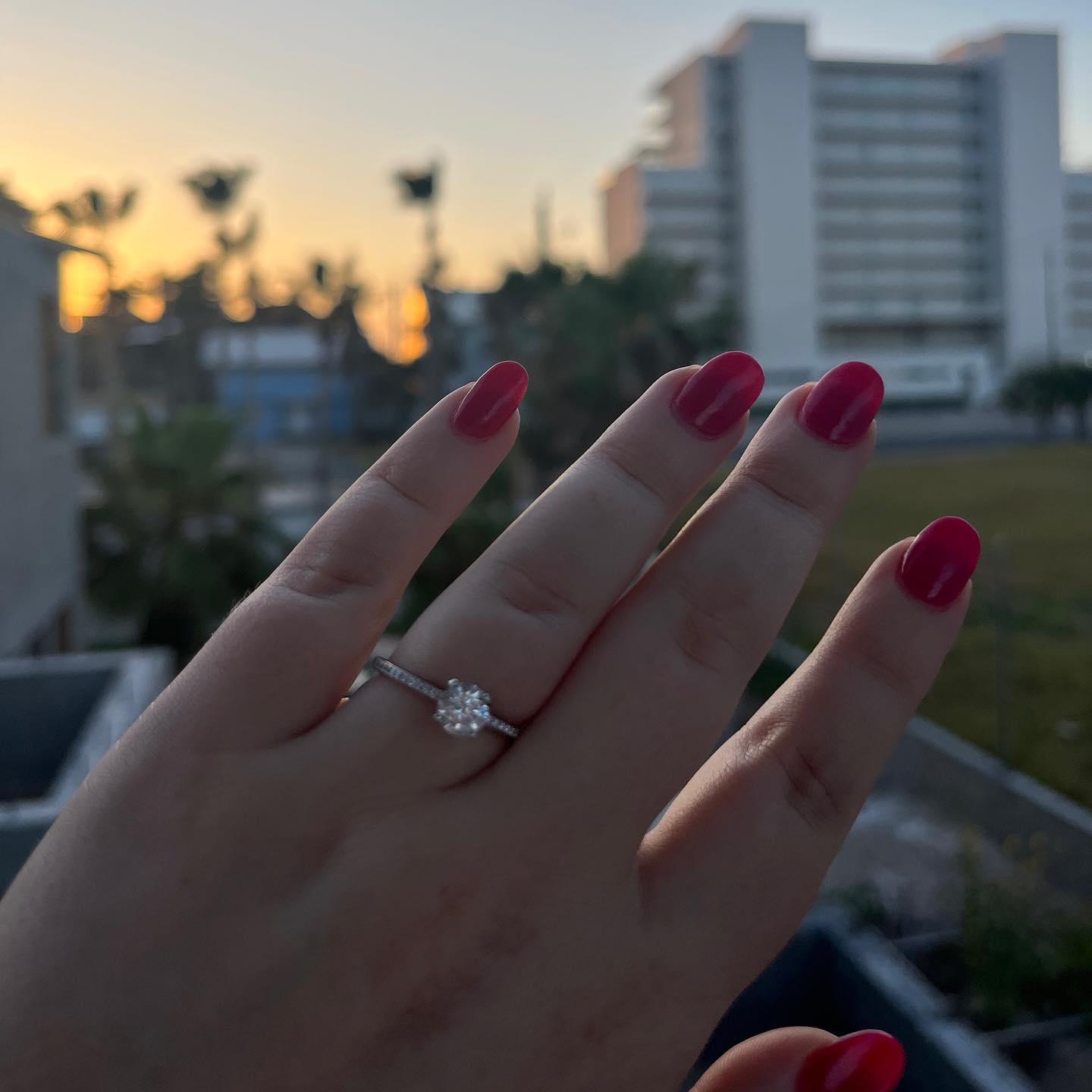 Caroline's proposal at sunrise at South Padre Beach, TX
