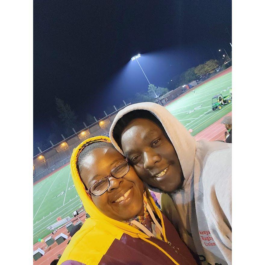 Supporting Nobi at her football game