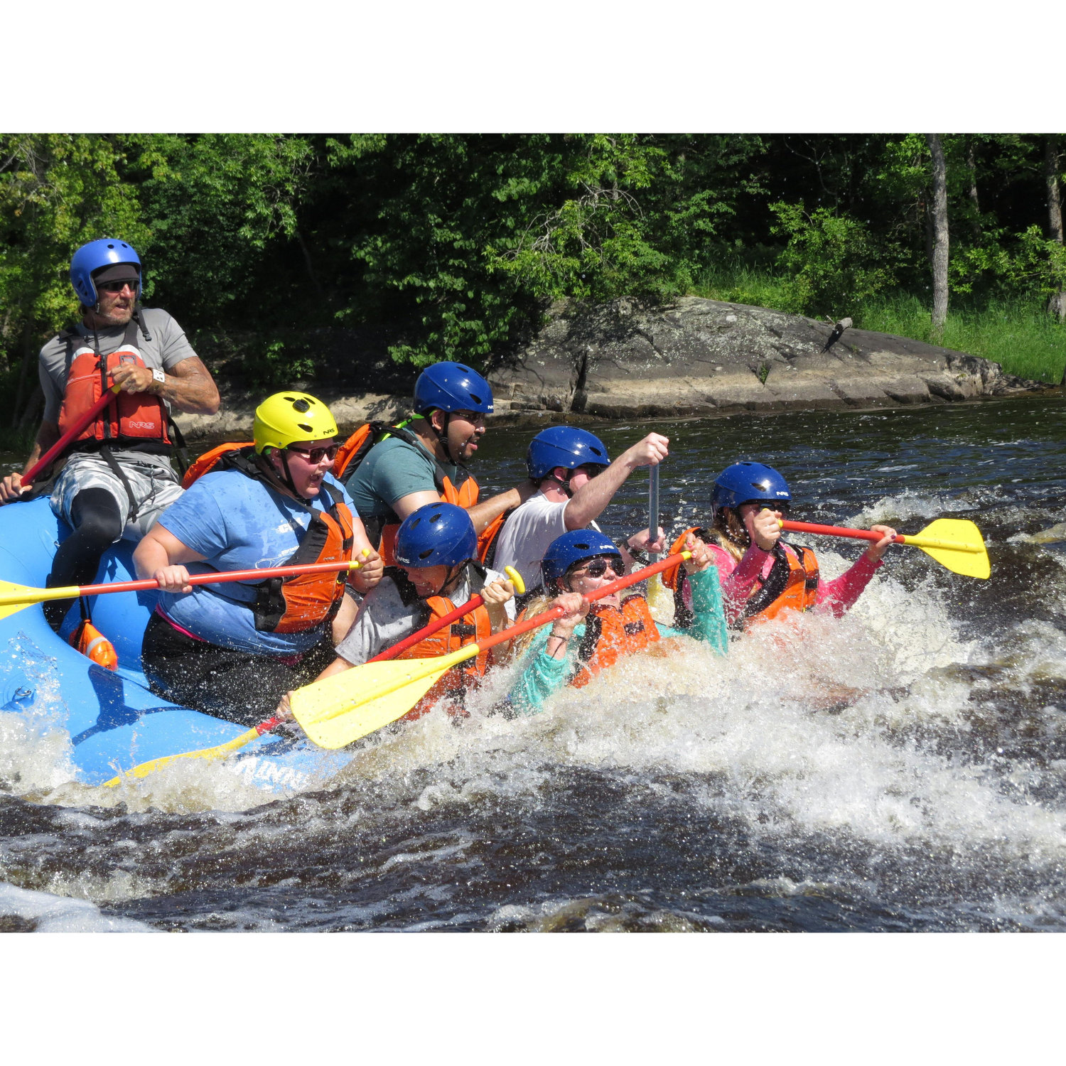 June 2019, Whitewater rafting with Jessica's family