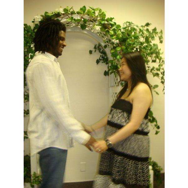 This was us 10 years ago, going to say "I Do" in a downtown courthouse on 07/07/09.