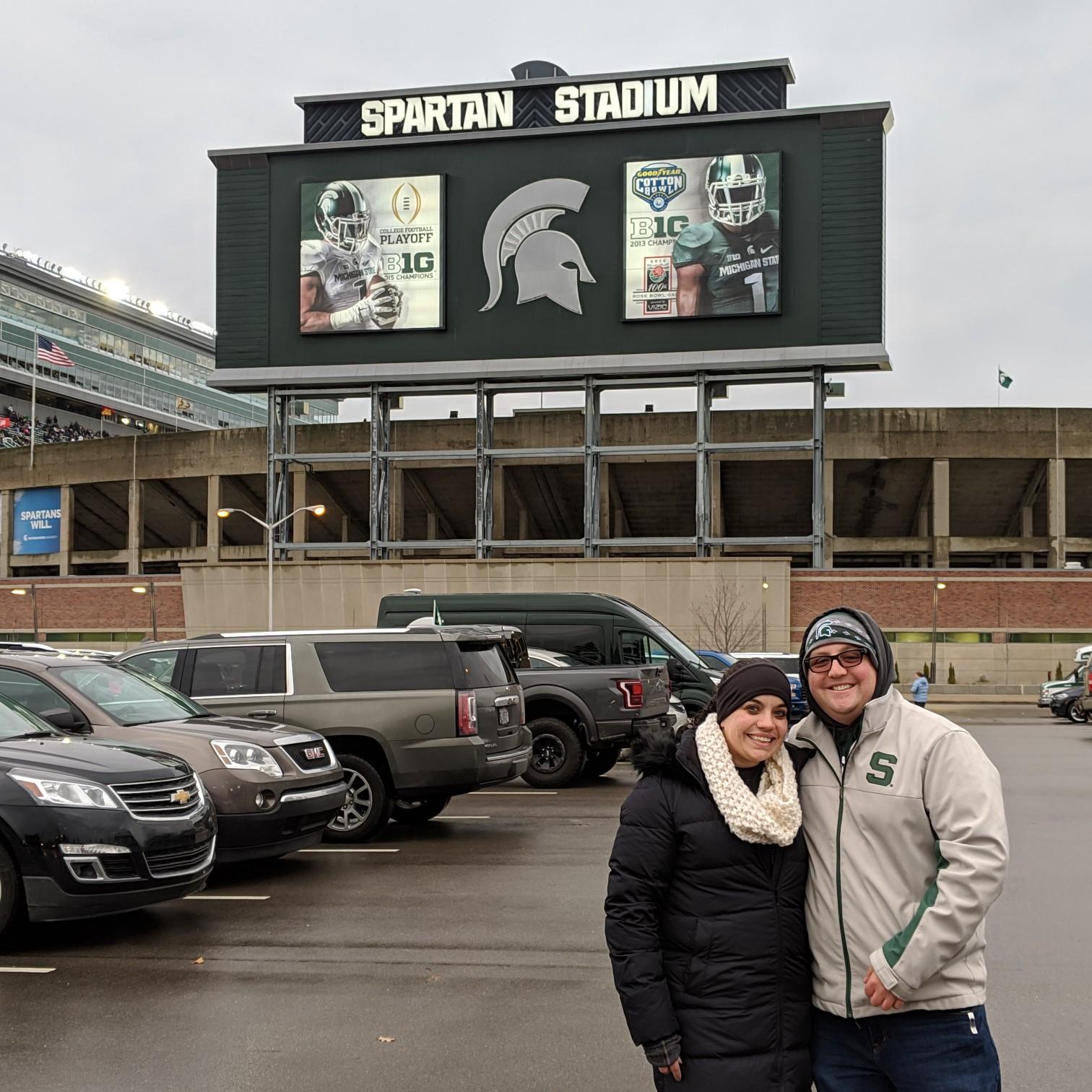 We are season ticket holders for Michigan State football. Hopefully next season goes better!