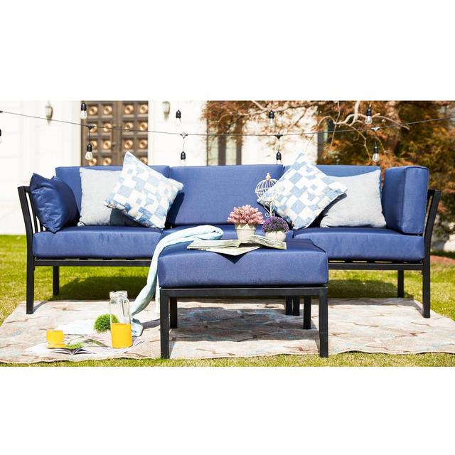 2pc Patio Sofa Set with Ottoman - Patio Festival