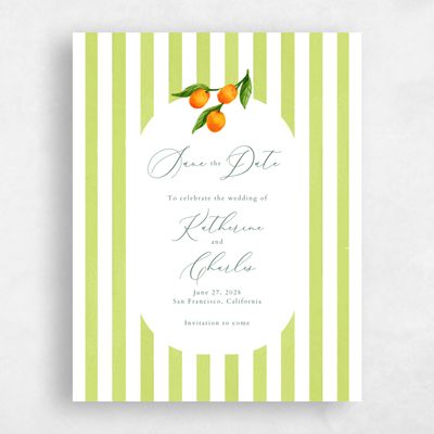 Lime, Green Wedding Save the Date - Tropea Portrait