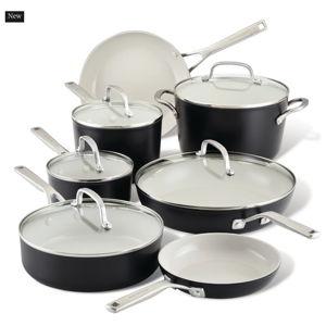 12-Piece Hard Anodized Ceramic Nonstick Cookware Set