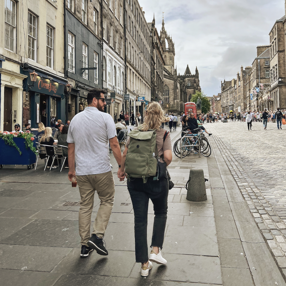 Edinburgh, Scotland in July. We went to the UK so Hayley could say goodbye to friends and pack up her belongings. Turns out Dave was a pretty big draw to stay in America!