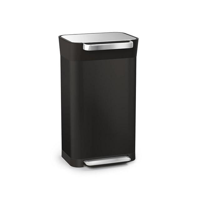 Joseph Joseph Intelligent Waste Titan Trash Can Compactor Kitchen Bin with Odour Filter, Holds Up to 90L After Compaction, Black, 30L