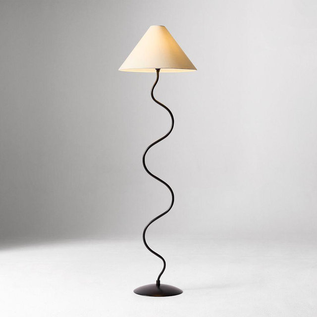 Zigzag Floor Lamp, Dark Bronze