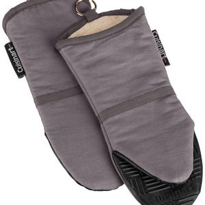 Cuisinart Oven Mitt with Non-Slip Silicone Grip, Heat Resistant to 500° F, Grey, 2-Pack