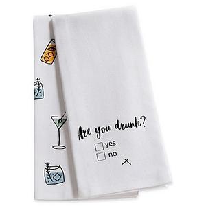 "Are You Drunk?" 2-Pack Kitchen Towels