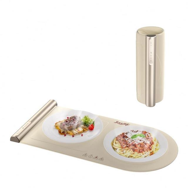 Electric Warming Tray with Adjustable Temperature, Laudlife Foldable Food Warmer Features Sleek Design & Fast Heating, Hot Plate for Parties, Buffet, Family Gatherings, Sabbath, Holidays, Countertop