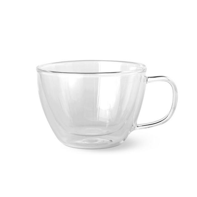 Double-Wall Glass Latte Mugs, Set of 4