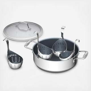 Spirit Nonstick Ceramic 6-Piece Breakfast & Egg Poacher Set