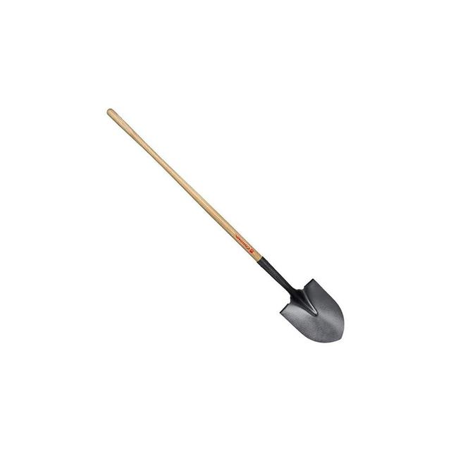 Corona Clipper SS26000 16 Gauge Steel Round Point Shovel with 48-Inch Wood Handle