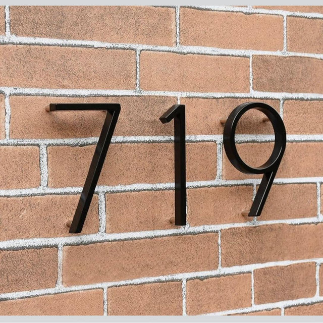 5" Stainless Steel House Numbers (Black) (“1094” Needed)