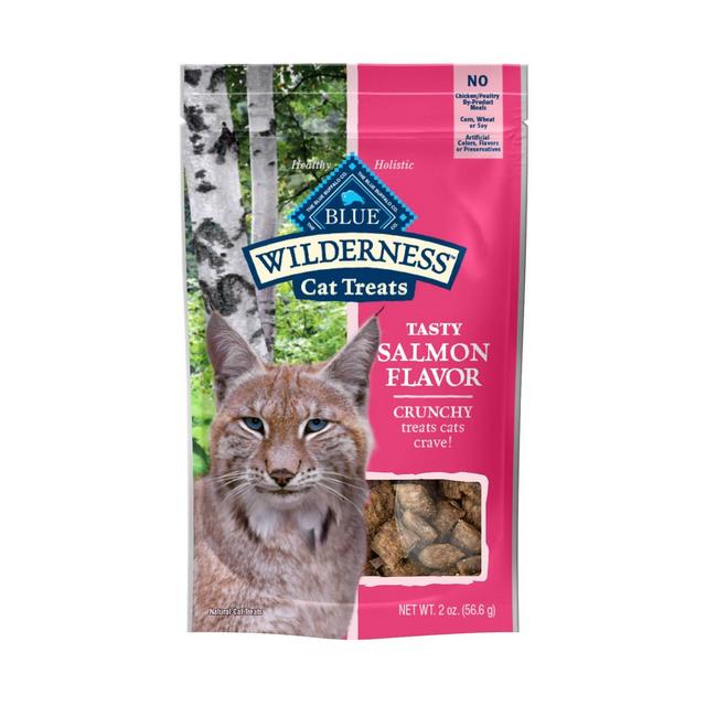 Blue Buffalo Wilderness Grain Free Salmon Flavor Crunchy Cat Treats - 2oz
