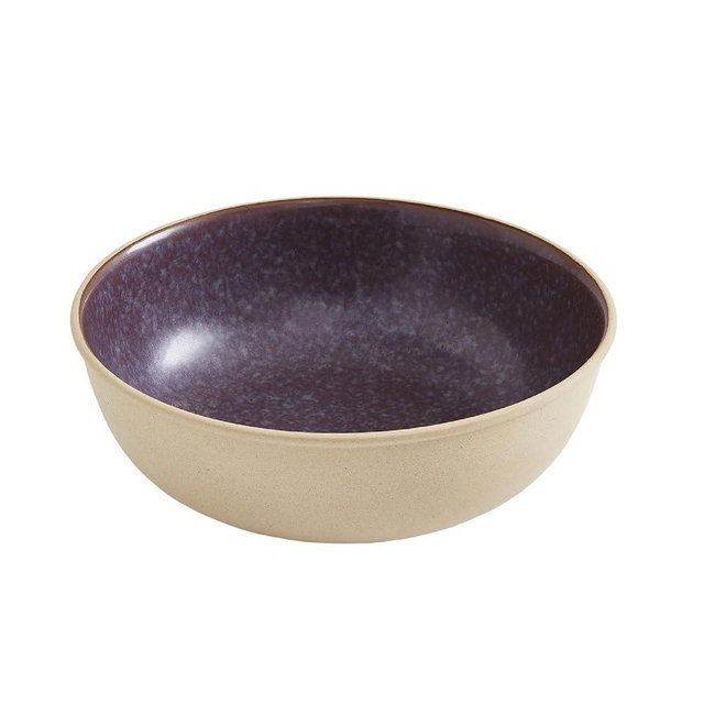 Portmeirion Minerals Medium Serving Bowl Amethyst | 10 inch Ceramic Serving Platter made from Stoneware | Dishwasher, Microwave, Freezer, and Oven Safe | Perfect for Kitchen Entertainment