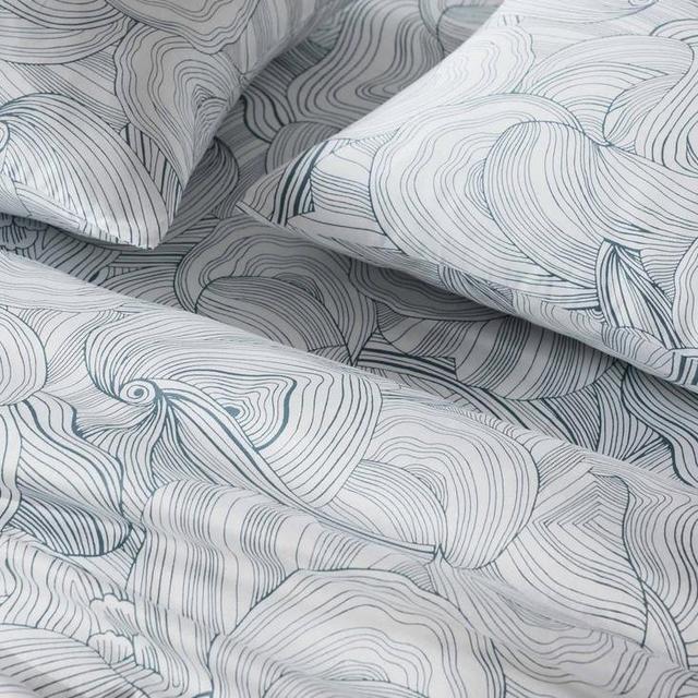 Luxe Sateen Core Sheet Set : Oyster in Storm