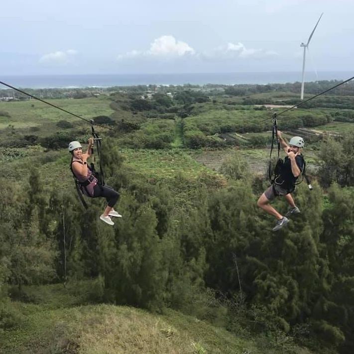 The One ziplining in Hawaii