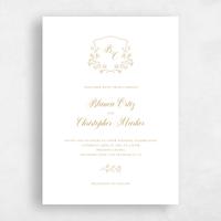 Yellow Wedding Invitation - Estera Portrait