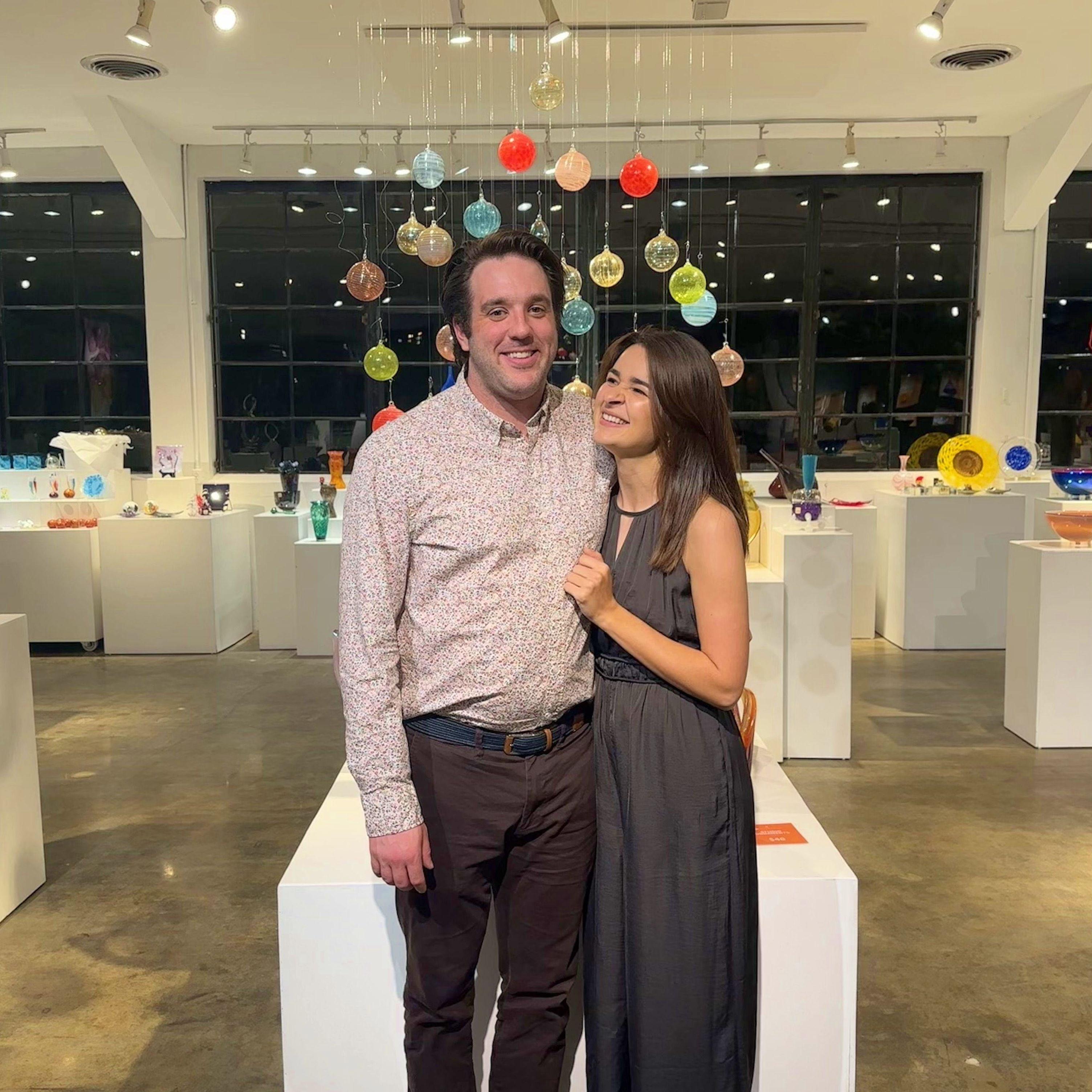 Our first time together out in public as an "official" couple! Taken at a fundraiser for the Maren Fund.