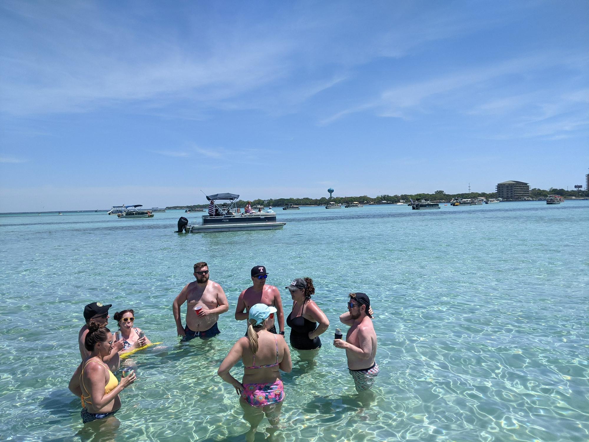 Crab Island Florida with friends