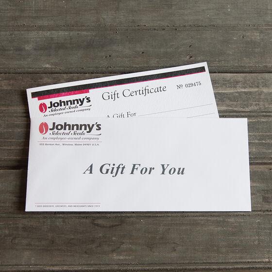 Johnny's Selected Seeds Gift Certificate