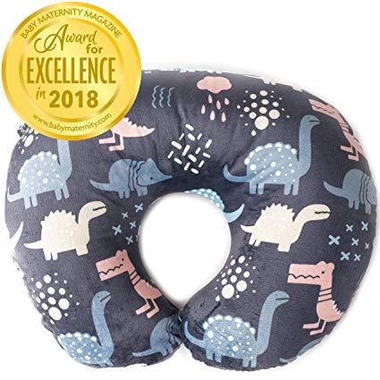 Minky Nursing Pillow Cover | Dinosaurs Pattern Slipcover | Best for Breastfeeding Moms | Soft Fabric Fits Snug On Infant Nursing Pillows to Aid Mothers While Breast Feeding | Great Baby Shower Gift