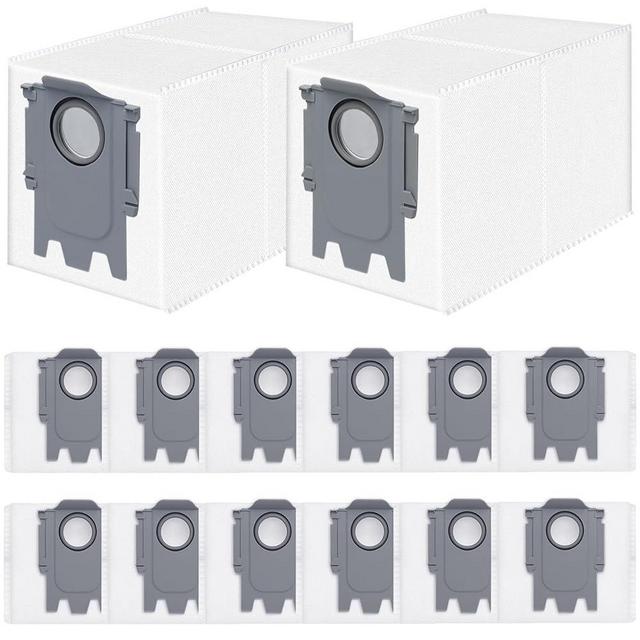 14 Pack Dust Bags Replacement for Roborock QV 35A/Qrevo S5V/QV35S/Saros 10/10R/Z70/Qrevo/Q Revo/S/Qrevo Pro/Plus/MaxV/Master/Curv/Edge/S5X/Qrevo Edge S5A/S8 MaxV/S8 Max Ultra Robot Vacuum Cleaner