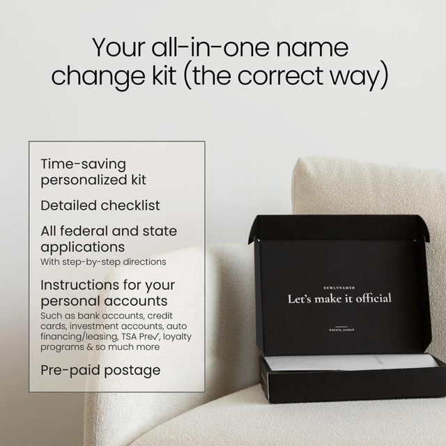 Newly Named Name Change Box