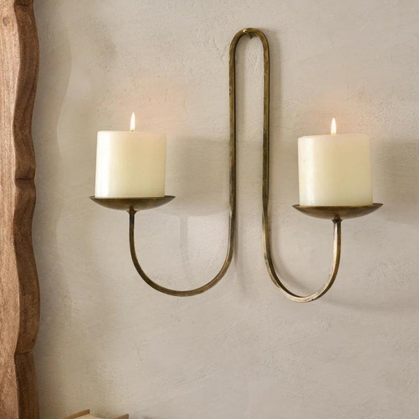 Daniel Antique Brass Candle Sconce