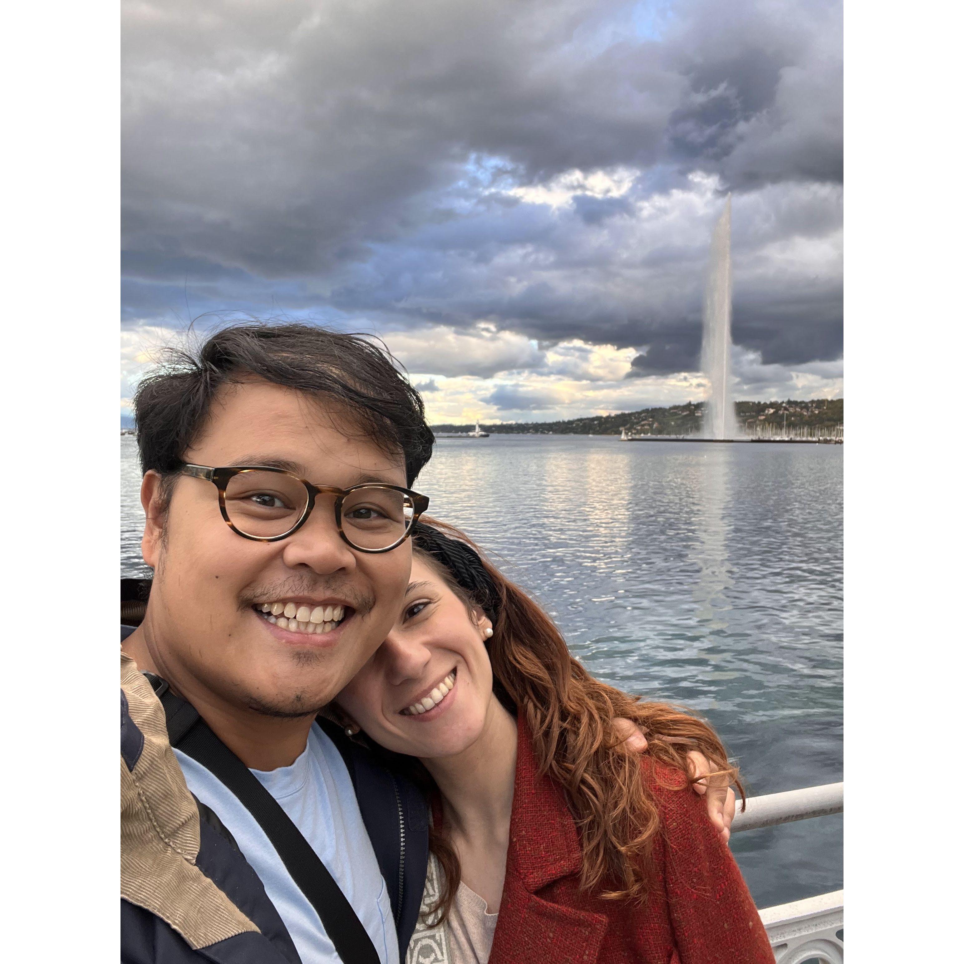 Geneva, Switzerland - October 2023. On this trip, secretely, Rudolph asked Laura's parents for her hand.