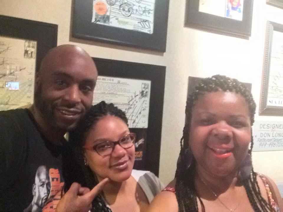 Me and Devon with my mom in Vegas.