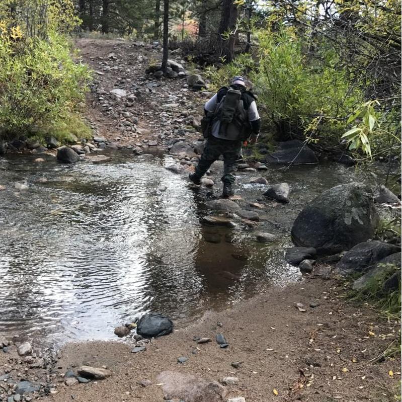 Remember those creeks I was telling you about? Here's one of them. This one wasn't very bad!