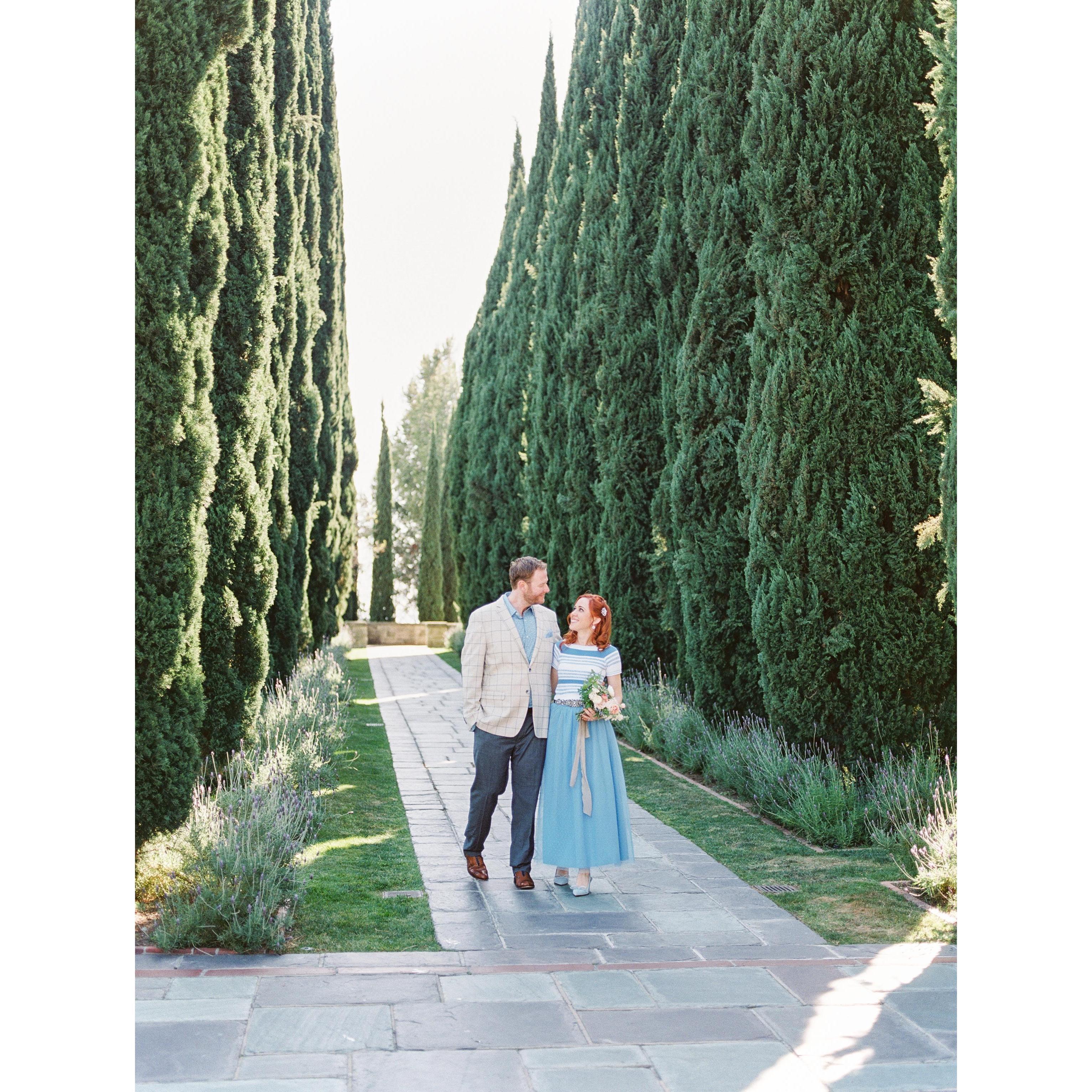 Taken at Greystone Mansion during our engagement photo shoot.