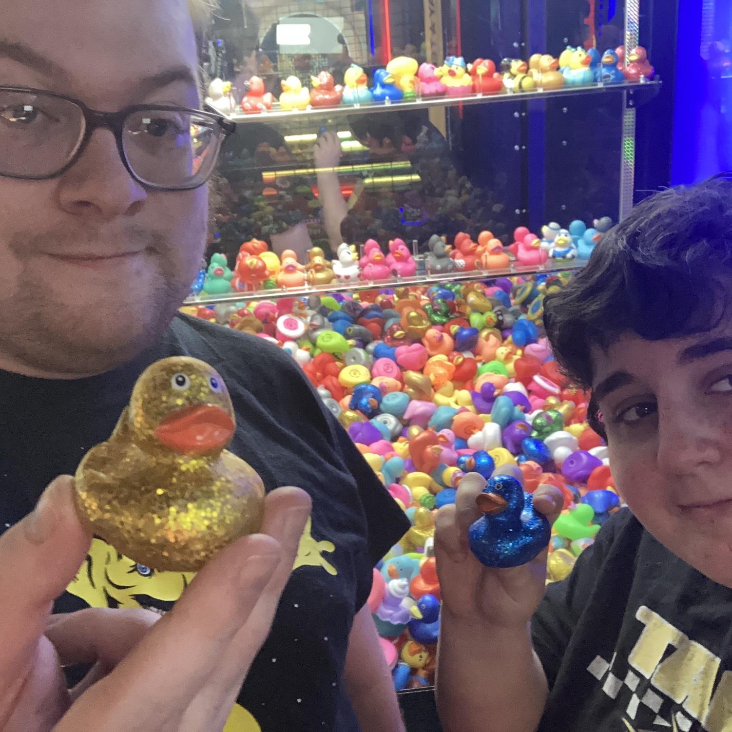 The ducks we won the night we got engaged