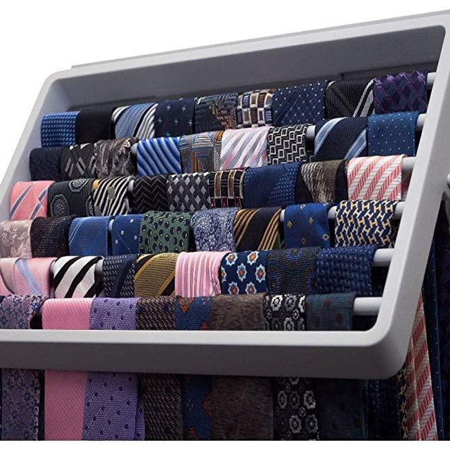 TieMaster tie Master Holds 60-70 Ties tie Rack tie Organizer tie Holder Closet tie Organizer 8 Position tie Organizer mounts on The Wall fits Behind a Door in Your Closet no Closet Rod Space is Used