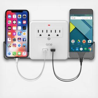 Surge Protection Wall Tap with Slide-out Device Cradles