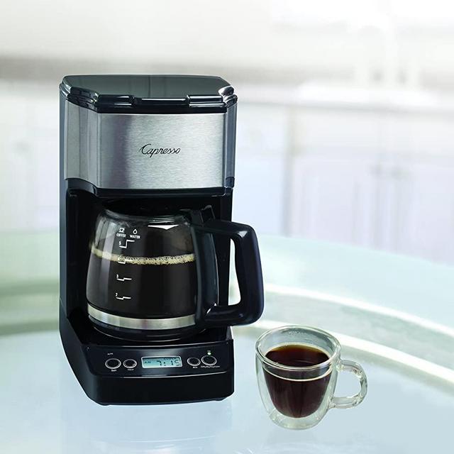Capresso 5-Cup Mini Drip Coffee Maker, Black and Stainless Steel