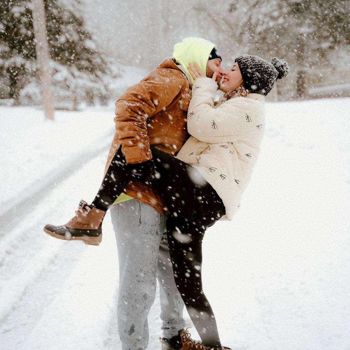 First snow storm together 🌨️