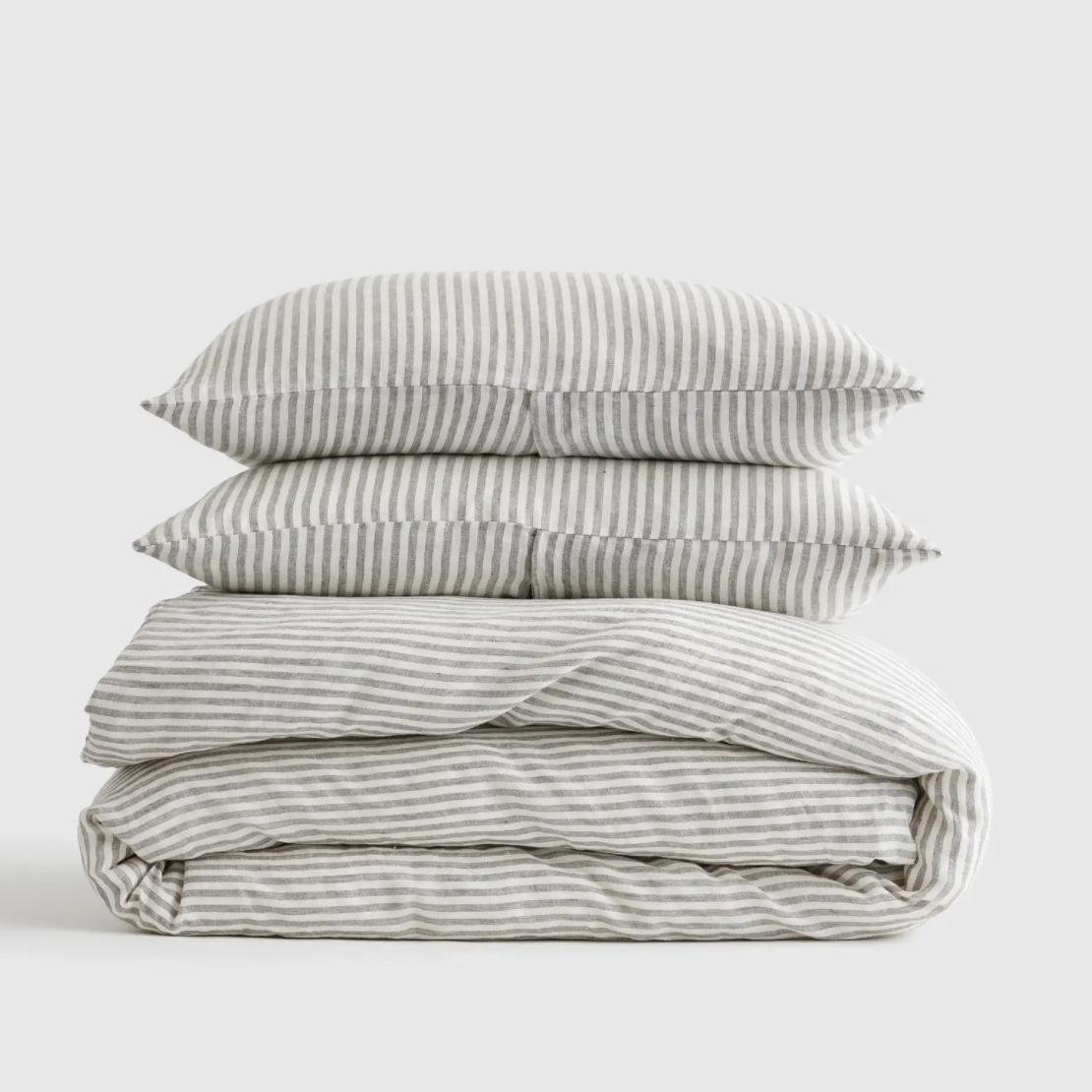 European Linen Stripe Duvet Cover Set | Quince